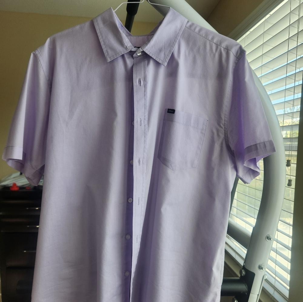 OBEY Button Down Shirt Size XL Lavender